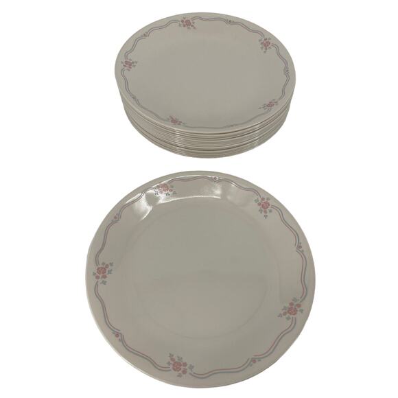 4 VTG Corelle Corning English Breakfast Rose Dinner Plates Set of 4 10-1/4” - Picture 1 of 5